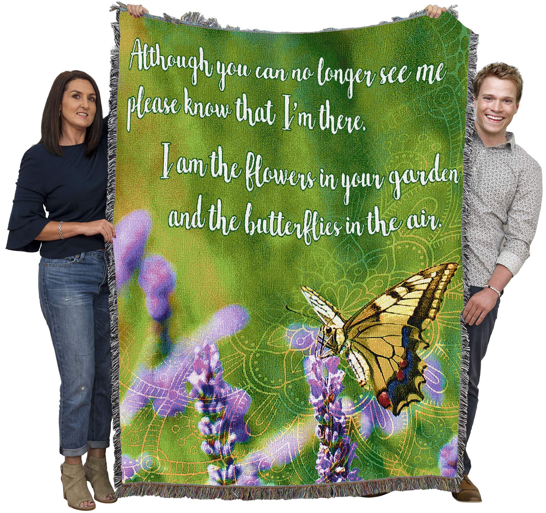Pure Country Weavers Although You Can No Longer See Me Please Know That Im There Blanket - Sympathy Bereavement Gift Tapestry T