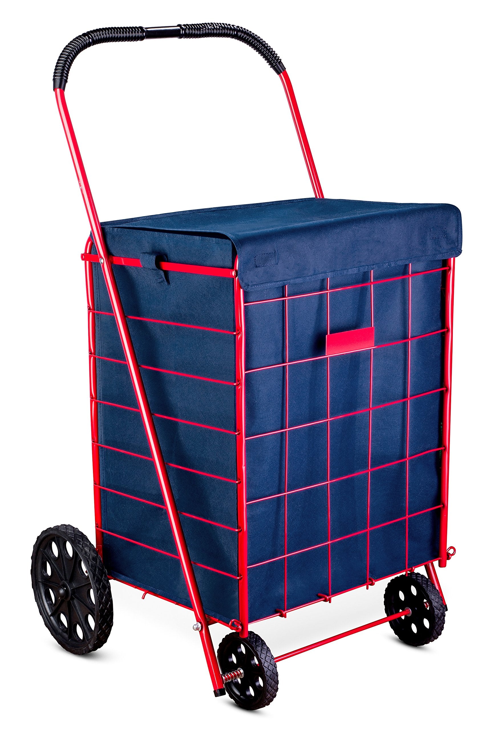 Handy Laundry Shopping Cart Liner, 18 X 15 X 24, Square Bottom, Fits Standard Shopping Cart, Cover and Adjustable Straps for Eas