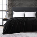Kenneth Cole - King Blanket, Plush Fleece Bedding, Cozy Home Decor for All Seasons (Solid Black, King)