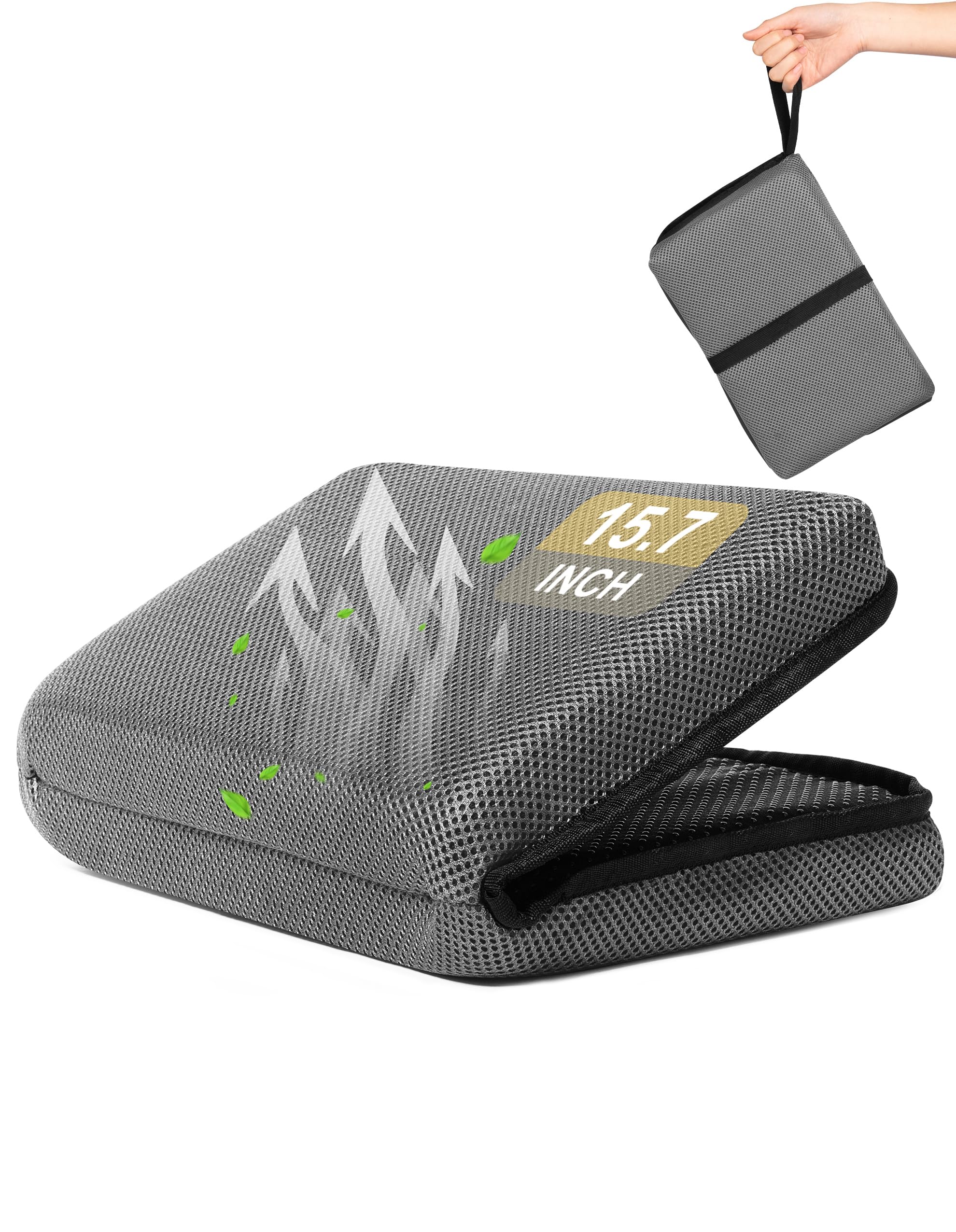 FASTMOMENT Airplane Seat Cushion Portable Travel Cushion for Comfort Foldable Stadium Pad with Breathable Fabric Seat Pad Perfec