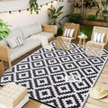 OLANLY Waterproof Outdoor Rug 8x10 ft, Reversible Plastic Straw Patio Rug for Camping, RV Mat Outside, Indoor Outdoor Carpet for