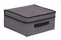 Internets Best Storage Box with Handles - Durable Storage Bin Basket Containers - Clothes Nursery Toys Organizer - Grey