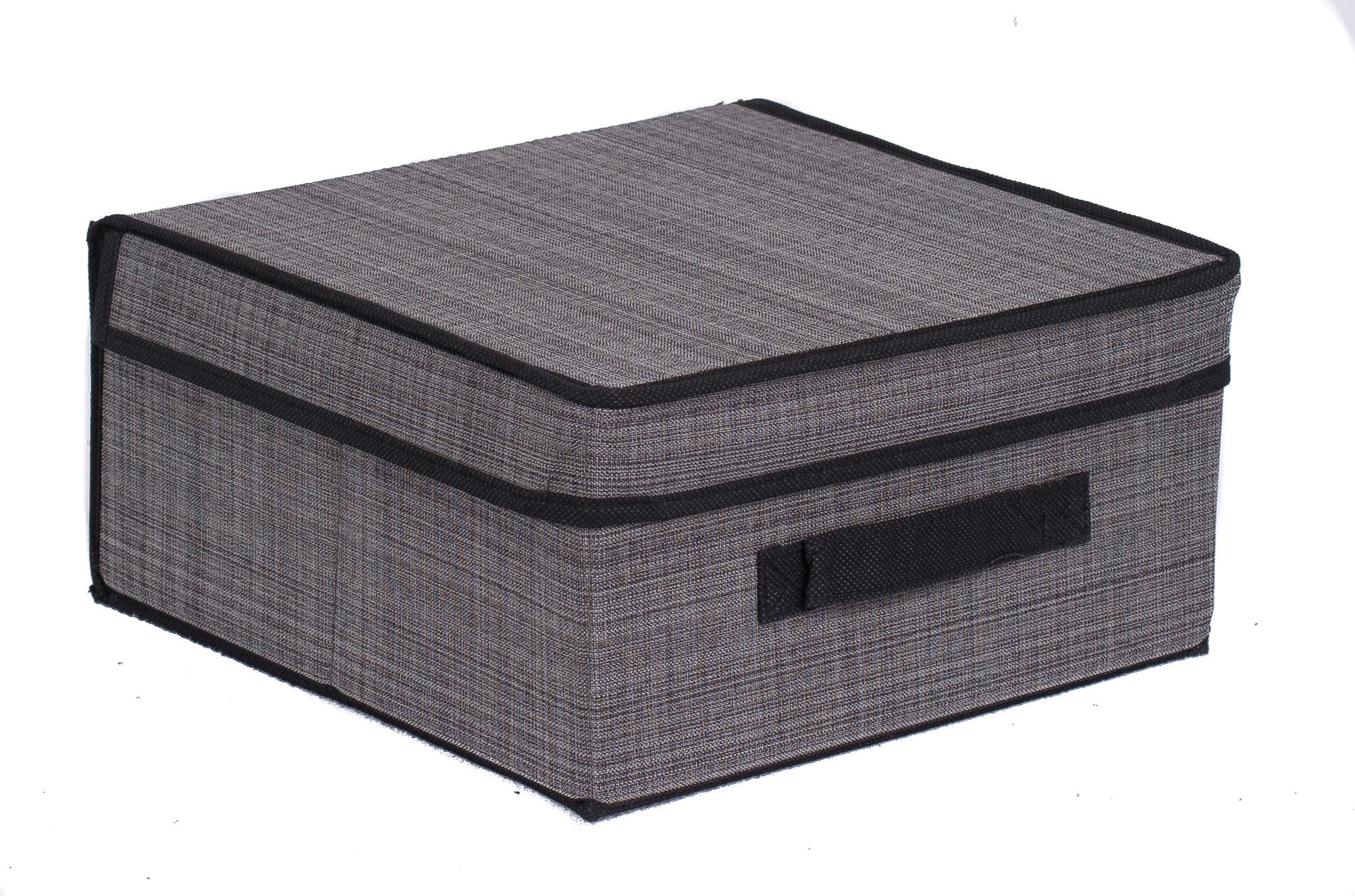Internets Best Storage Box with Handles - Durable Storage Bin Basket Containers - Clothes Nursery Toys Organizer - Grey