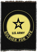 Pure Country Weavers US Army Star Logo - Soldier for Life XL Blanket - Gift Military Tapestry Throw Woven from Cotton - Made in 