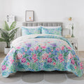 HoneiLife Queen Quilt Bedding Set - Floral Quilt Sets for Queen Bed, 3-Piece Wildflower Bedspreads,Botanical Coverlets Bed Cover