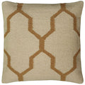 Rizzy Home T05988 Decorative Pillow, 18X18, Neutral/Orange/White