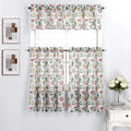 Interior Trends 3 Piece Kitchen Window Curtain Panel Tiers and Valance Set (36 Tiers Set, Vegetable Jars)