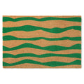 TOWN & COUNTRY TERRA Ravine Abstract Mountain Door Mat, Natural Coir, Heavyweight, Non-Slip Entryway Mat, Green, 24x36