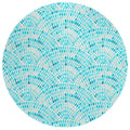 Addison Rugs Surfside ASR37 Aqua 8 x 8 Indoor Outdoor Round Rug, Easy Clean, Machine Washable, Non Shedding, Bedroom, Living R