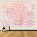 Ftuency Pink Mandala Tapestry Indian Hippie Bohemian Psychedelic Tapestries Women Wall Hanging for Bedroom Teen Girl (Pink, 70.9
