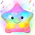 Cuteoy 13 Musical Rainbow Star Plush Pillow Glowing Twinkle Night Light Stuffed Animal LED Toys Adjustable Volume Birthday for G
