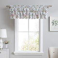 Laura Ashley - Valance, Cotton Rod Pocket Top Window Treatment, Chic Home Decor (Meadow Breeze, 18 x 50)