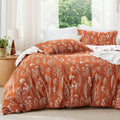 Bedsure Full Comforter Set - Terracotta Comforter, Cute Floral Bedding Comforter Sets, Gifts for Woman, 3 Pieces, 1 Soft Reversi