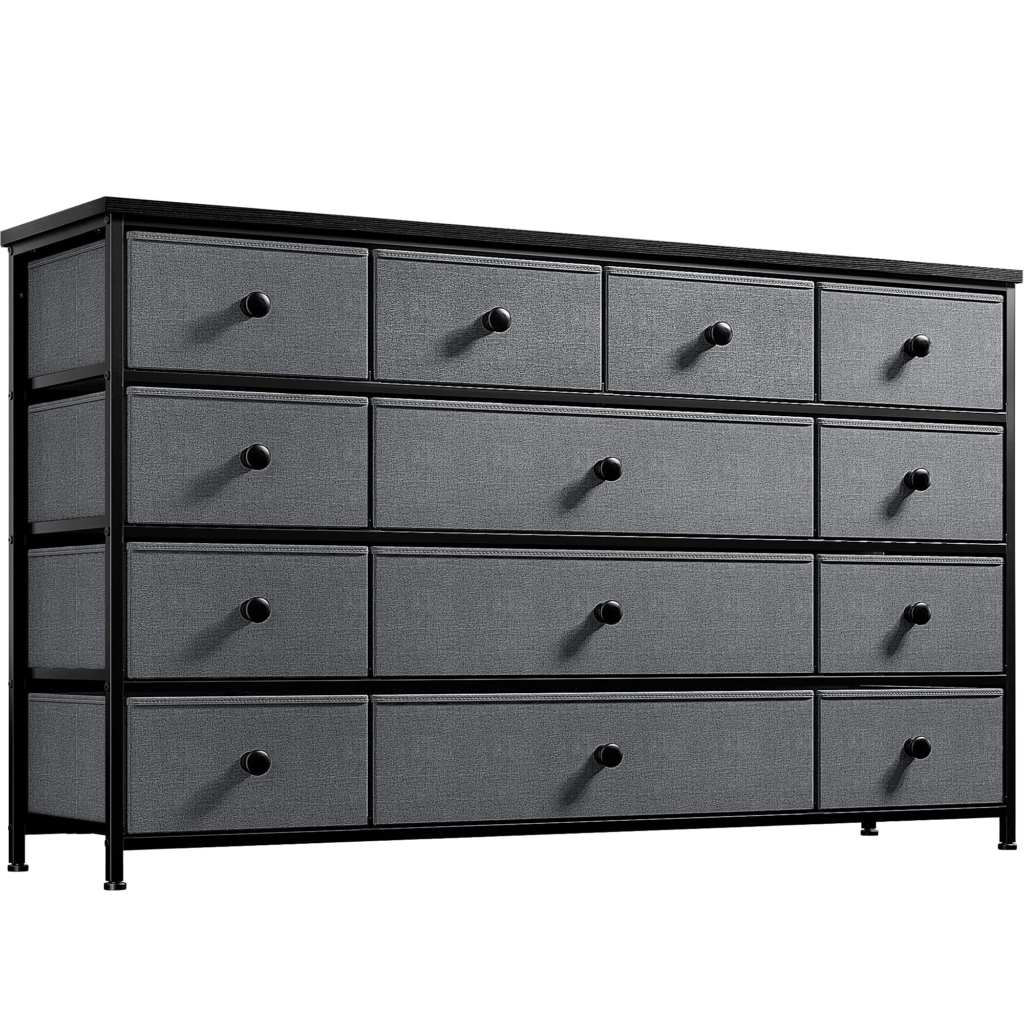 EnHomee Dresser TV Stand for 55 TV with 13 Drawers, Wide Dresser for Bedroom, Large Dressers & Chest of Drawers for Bedroom Livi