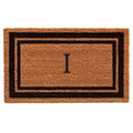 Calloway Mills 152961830I Black Border 18 x 30 Monogram Doormat, (Letter I)