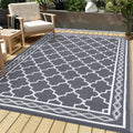 Garvee Outdoor Rug 8x10 Waterproof for Patio Clearance, Large Plastic Straw Mat for Camping, Porch,RV, Reversible Rugs for Deck 