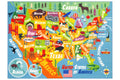 KC Cubs Playtime Collection USA United States Map Educational Learning & Game Area Rug Carpet for Kids and Children Bedrooms and