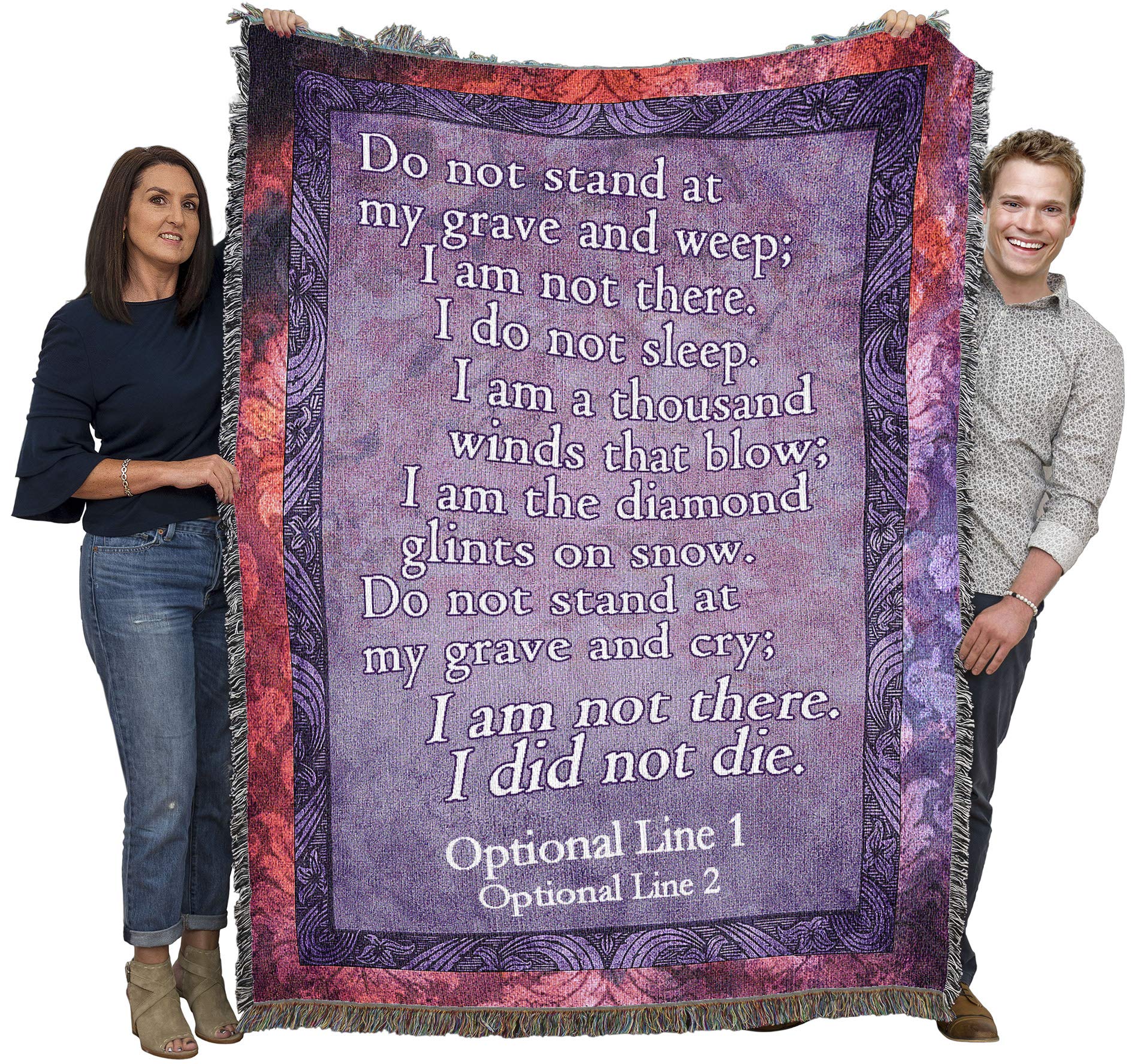 Pure Country Weavers Do Not Stand At My Grave and Weep Poem Blanket - Personalized - Custom Sympathy Bereavement Gift Tapestry T