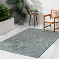 FH Home Outdoor Rug - Waterproof Easy to Clean Stain Resistant - Patio Indoor Outdoor Porch Deck Balcony Entryway - Geometric Mo