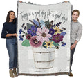 Pure Country Weavers Today Is A Good Day Blanket by Jo Moulton - Gift Tapestry Throw Woven from Cotton - Made in The USA (72x54)