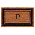 Calloway Mills 152961830P Black Border 18 x 30 Monogram Doormat, (Letter P)