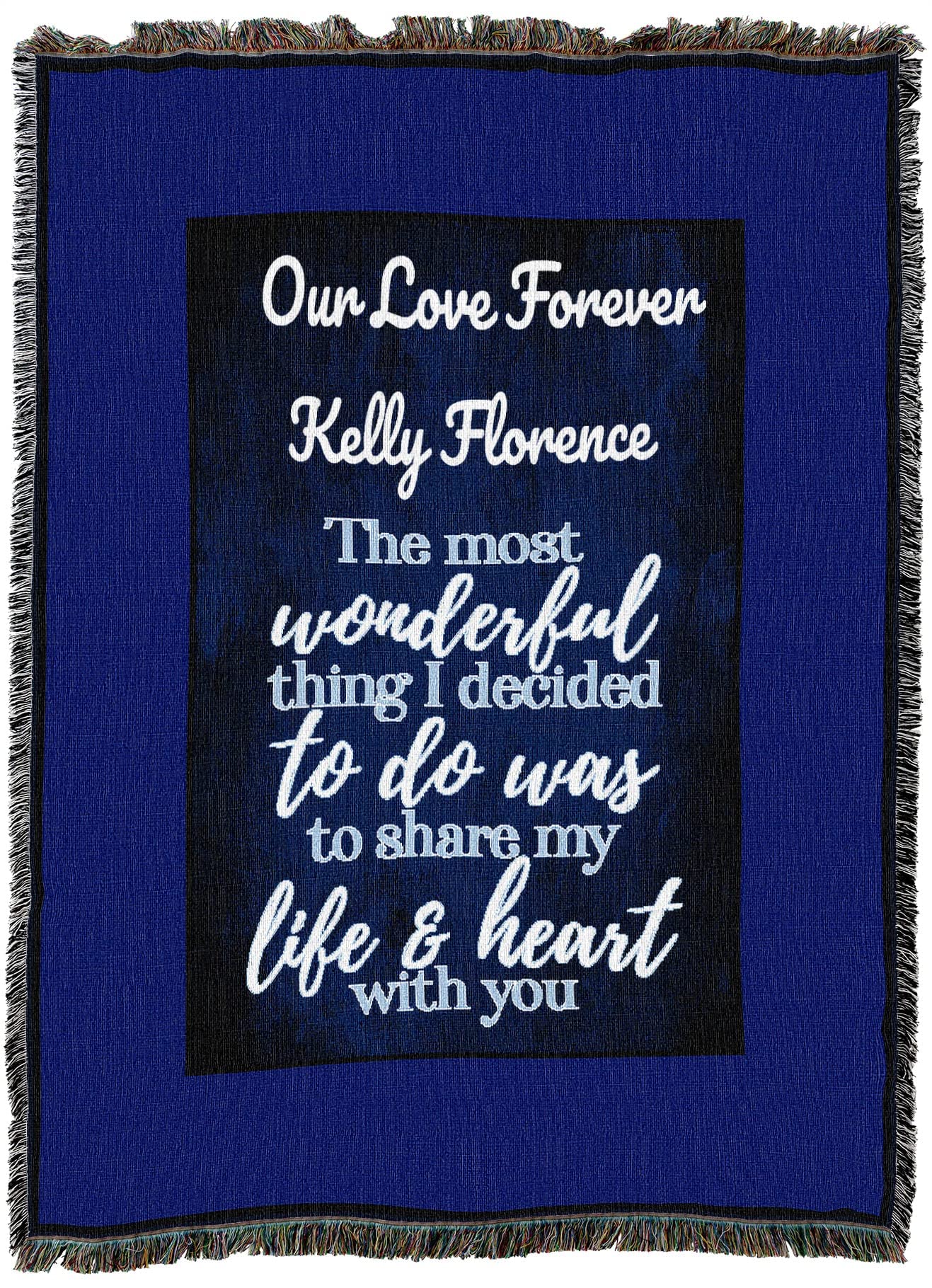 Pure Country Weavers Wonderful Thing Blanket - Personalized - Custom Gift Tapestry Throw Woven from Cotton - Made in The USA (72
