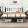DIIYIV 14 Inch Queen Size Bed Frame,Classic Metal Platform Bed Frame-Mattress Foundation,Steel Slat Support,Under Bed Storage,No