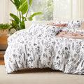 Bedsure Twin/Twin XL Comforter Set - Bright White Comforter, Cute Floral Bedding Comforter Sets, Gifts for Woman, 2 Pieces, 1 So
