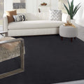 Nourison Essentials Indoor/Outdoor Black 8 x 10 Area Rug, Easy Cleaning, Non Shedding, Bed Room, Living Room, Dining Room, Bac