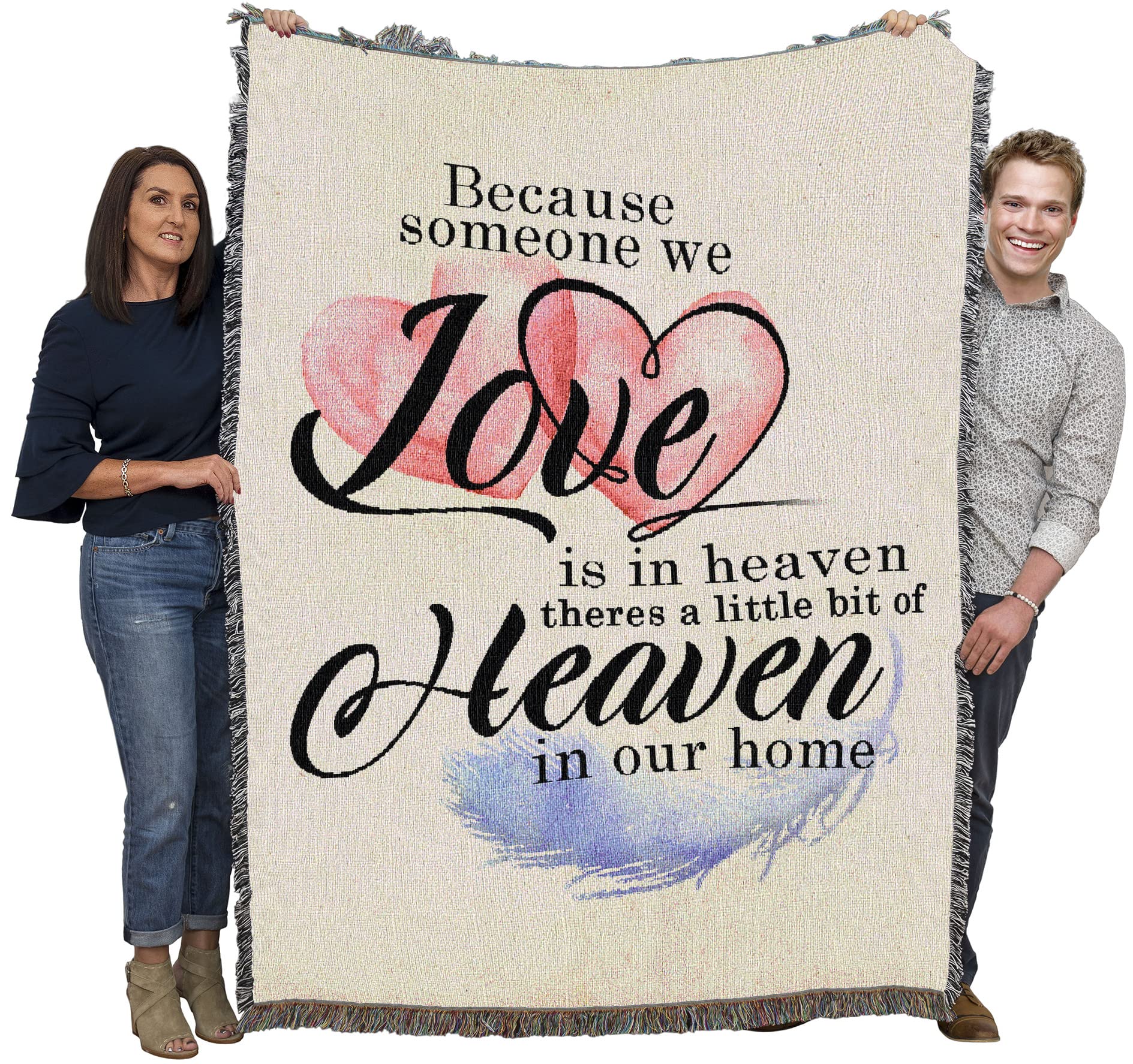 Pure Country Weavers Someone We Love in Heaven Gift Blanket - Sympathy Bereavement Gift Tapestry Throw Woven from Cotton - Made 