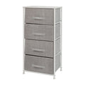 Flash Furniture Harris 4-Drawer Storage Chest of Drawers, Modern Bedroom Dresser with 4 Easy Pull Fabric Drawers and Engineered 