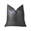 Plutus Brands Plutus Glazed Linen Indigo Handmade Throw Pillow, 20 x 26 Standard, Gray