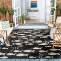 SAFAVIEH Courtyard Collection Area Rug - 9 x 12, Black & Beige, Non-Shedding & Easy Care, Indoor/Outdoor & Washable-Ideal for 