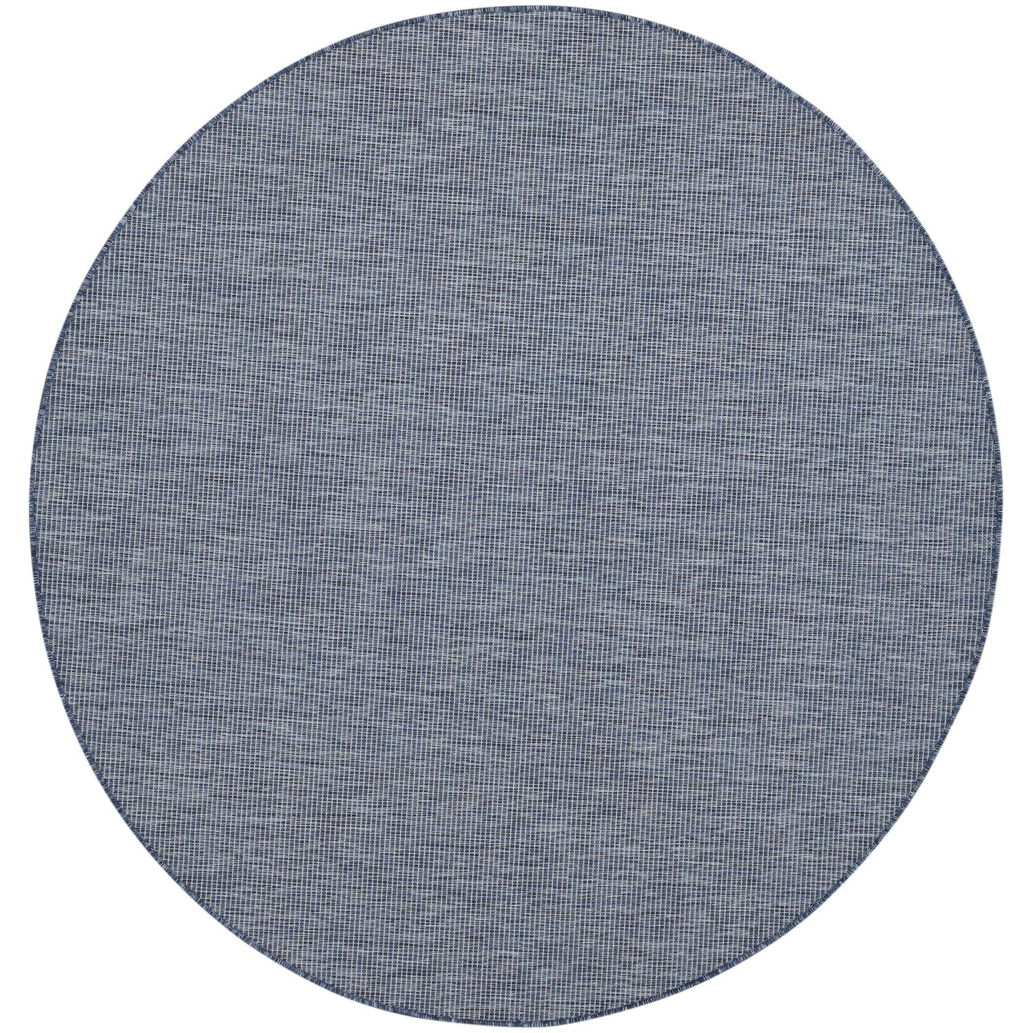 Nourison Positano Indoor/Outdoor Navy Blue 6 x Round Area Rug, Easy Cleaning, Non Shedding, Bed Room, Living Room, Dining Room,