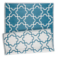 DII Reversible Outdoor Lattice Woven Rug, 4x6 Ft, Storm Blue