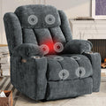 ABCASA Large Power Lift Chairs Recliners for Elderly with Heat & Massage, Upgraded Chenille Recliners, USB-A & C, Cup Holder, Si