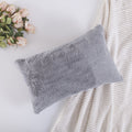 Home Brilliant Plush Faux Fur Deluxe Suede Fluffy Sheepskin Oblong Rectangular Accent Throw Pillow Case Cushion Cover for Bed Sp