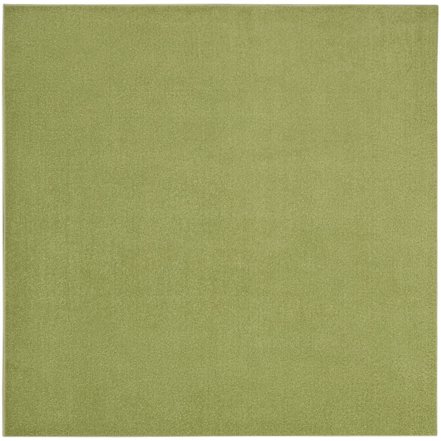 Nourison Essentials Indoor/Outdoor Green 5 x Square Area Rug, Easy Cleaning, Non Shedding, Bed Room, Living Room, Dining Room, 