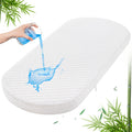 Pro Goleem Baby Bassinet Mattress Pad 32x16 Oval - Waterproof Bamboo Cover, Ultra-Soft, Breathable, Non-Toxic Topper, for Cradle