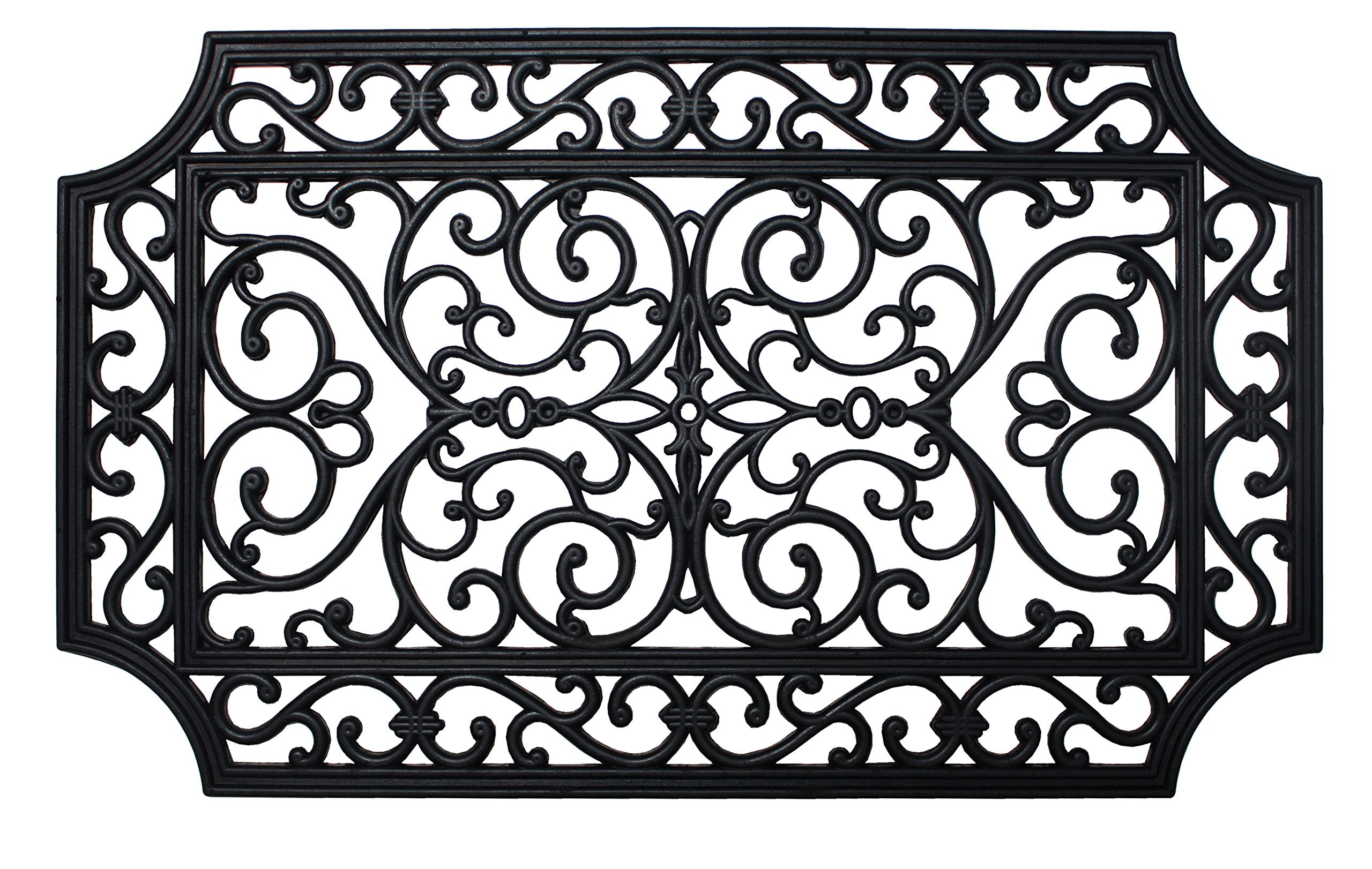 DII Rubber Doormats Collection All Weather, 18x30, French Quarter