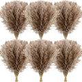 Janinka 100 Pcs Dried Pampas Grass Decor 17 Inch Bulk Natural Small Pompous Wild Fluffy Pompas Floral Boho Decor Flowers for Wed