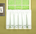 Todays Curtain Imperial Classic Drawn Cutwork Window Tier, 24-Inch, White