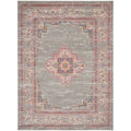 Nourison Passion Grey 9 x 12 Area Rug, Boho, Traditional, Easy Clean, Non Shedding, Bed Room, Living Room, Hallway (9x12)