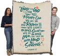 Pure Country Weavers The Lord Will Rejoice Over You Blanket - Scriptures - Zephaniah 3:17 - Religious Gift Tapestry Throw Woven 