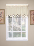 Todays Curtain Gettysburg Knitted 20-Inch Crochet with Beaded Tassel Valance, Ecru