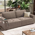 Hanherry Sofa for Living Room, Modern Comfy Sofa with Medium Firm Seat Cushion, Removable Cover,Wide Armrest,USB/Type-C Port,Che