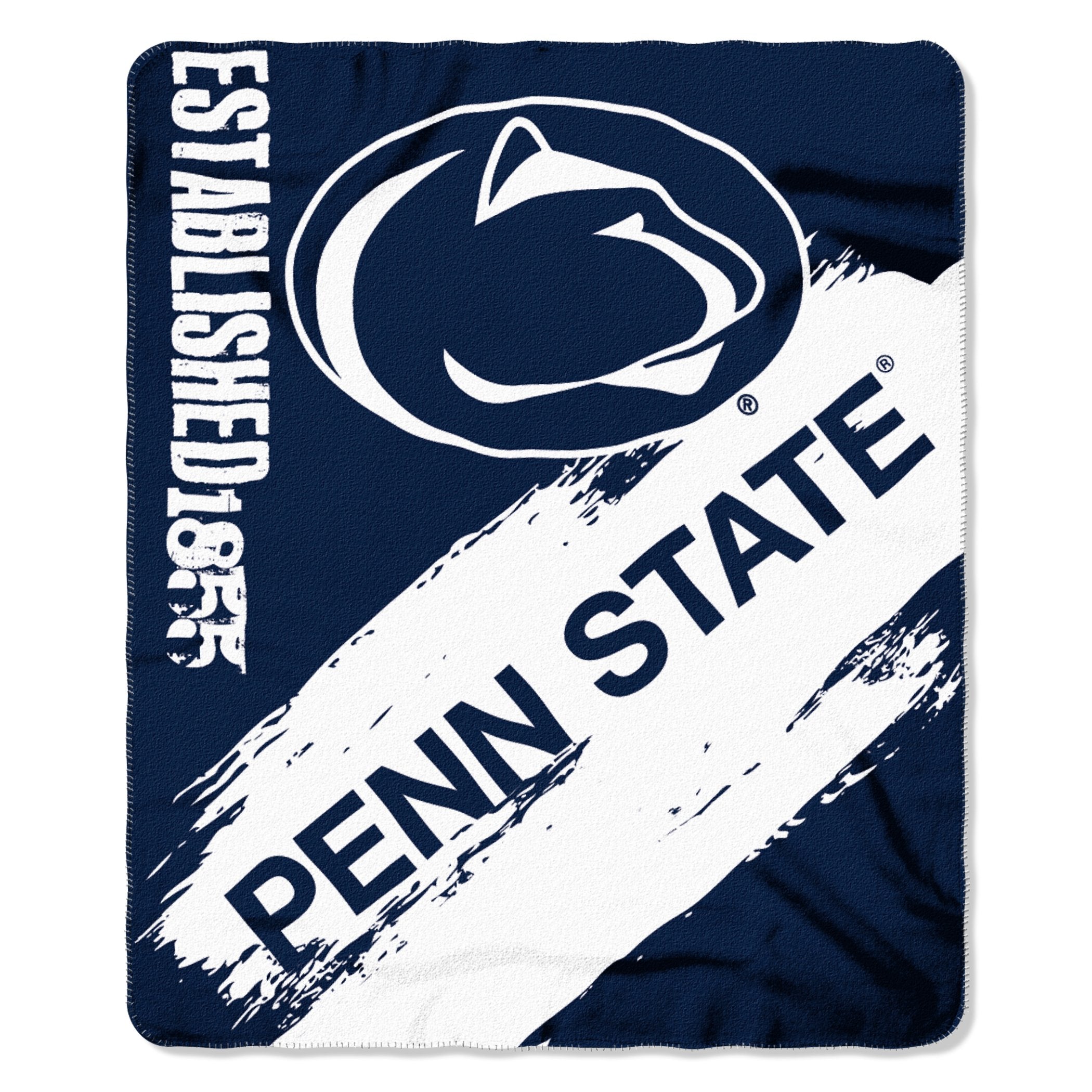 Northwest NCAA Penn State University Nittany Lions Fleece Painted Blanket, 50 x 60, Team Colors, One Size