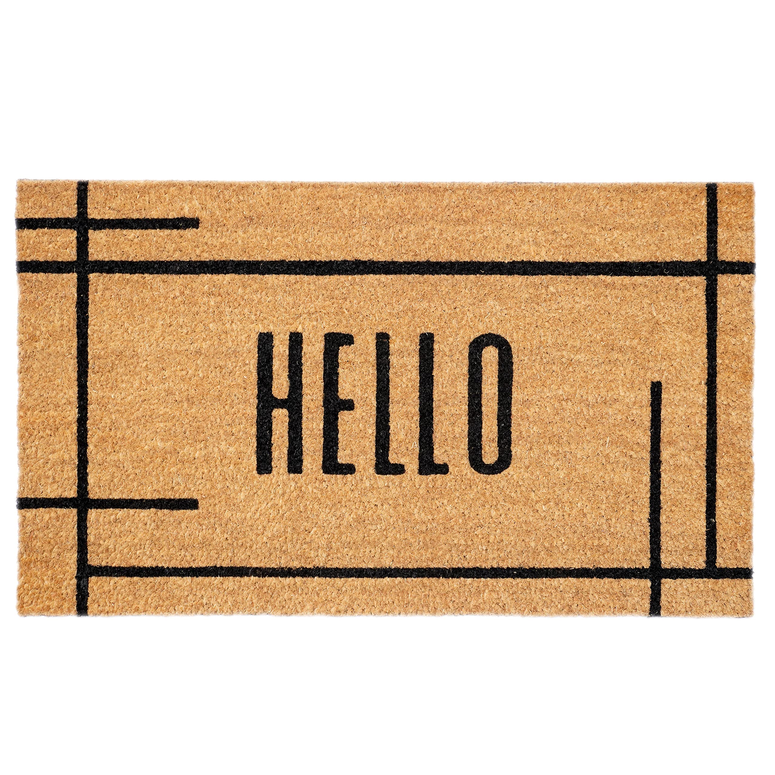 Calloway Mills 107403048 Modern Natural Hello Doormat 30 x 48 (30 x 48)