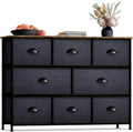 Sorbus Dresser with 8 Drawers - Chest Organizer Unit with Steel Frame Wood Top & Handle Easy Pull Fabric Bins for Clothes - Wide