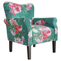 BELLEZE Modern Accent Chair for Living Room, High Back Linen Armchair with Wooden Legs, Upholstered Wingback Side Chair Padded A